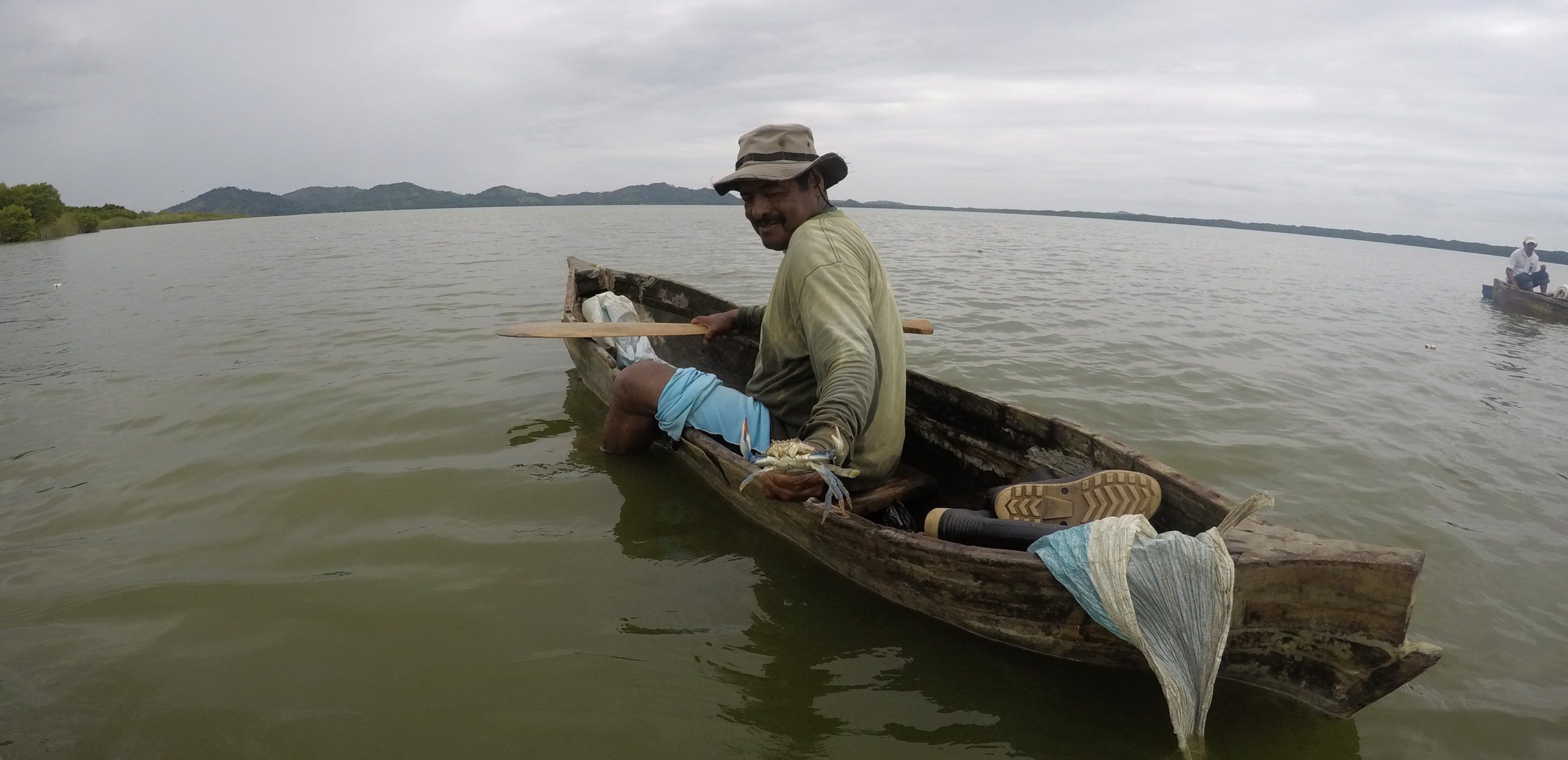 A fisherman in Micos Lagoon